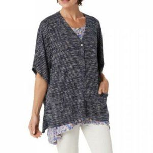 LOGO by Lori Goldstein Striated Knit Sweater Shrug & Tank Twinset  9427